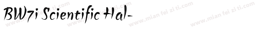 BW7i Scientific Hal字体转换